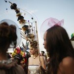 Durban, South Africa: Racegoers participate in a fashion competition